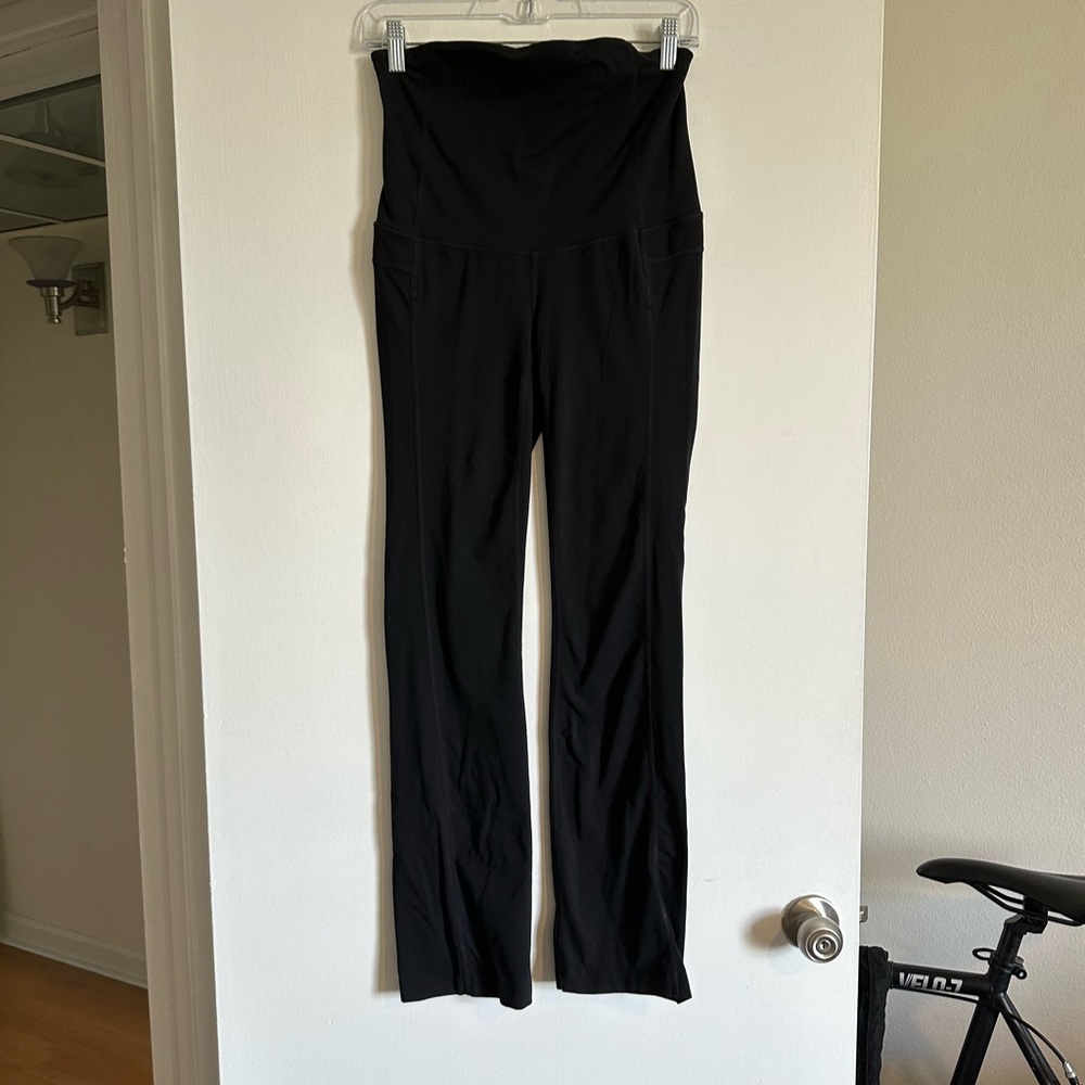Athleta Black Maternity Bootcut Athletic Loungewear Comfy Pants size Small EUC - Picture 3 of 8